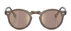 Oliver Peoples Gregory 0ov5217s 14735d Round Polarized Sunglasses In Brown