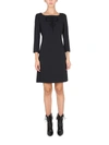 Boutique Moschino Chic Cady Dress With Concealed Back Zipper In Black