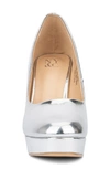 New York And Company Nancy Platform Pump In Silver