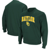 Colosseum Men's  Green Baylor Bears Arch & Logo Pullover Sweatshirt In Green