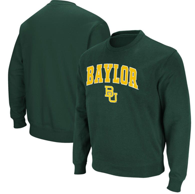 Colosseum Men's  Green Baylor Bears Arch & Logo Pullover Sweatshirt