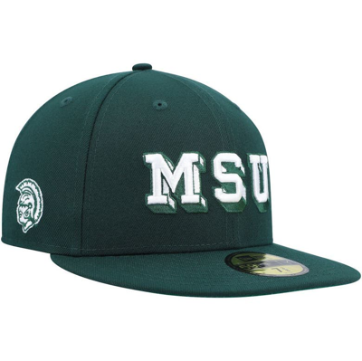 New Era Green Michigan State Spartans Vault Multi 59fifty Fitted Hat