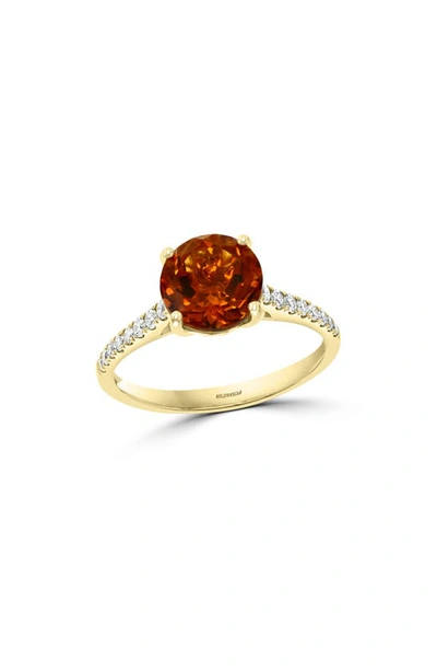 Effy 14k Yellow Gold, Diamond, & Citrine Ring In Orange