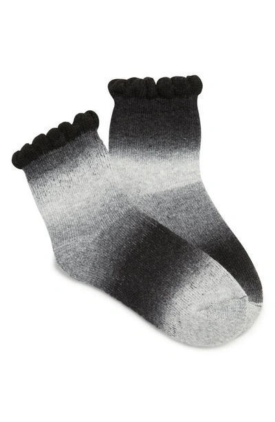 Abound Scalloped Knit Slipper Socks In Black Jet