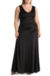 By Design Geneva Sleeveless Slinky Maxi Dress In Black