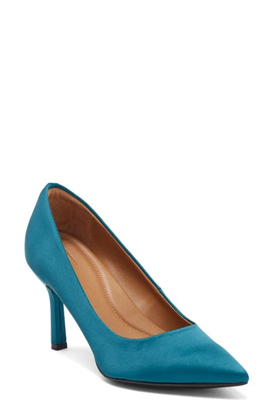 Nordstrom Rack Paige Leather Pump In Teal Deep