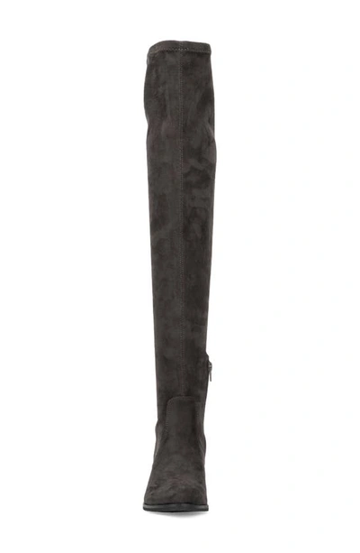 New York And Company Rana Faux Suede Tall Boot In Charcoal