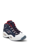 Reebok Question Mid Top Sneaker In Vecnav/ftw
