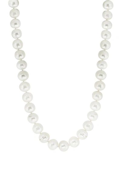 Effy 14k Gold Plated Sterling Silver 10-11mm Freshwater Pearl Necklace In White