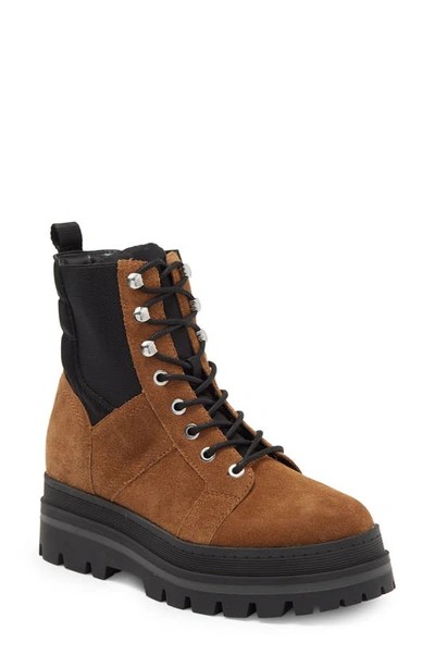 Marc Fisher Sashia Platform Combat Boot In Brown