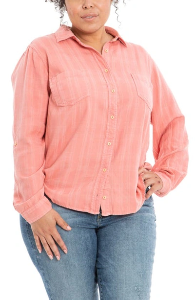Slink Jeans Western Shirt In Orange