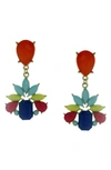 Olivia Welles Irena Faceted Drop Earrings In Gold / Multi