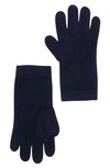 Portolano Solid Cashmere Gloves In Classic Navy