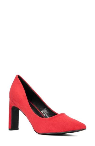 New York And Company Luisa Pointed Toe Pump In Red
