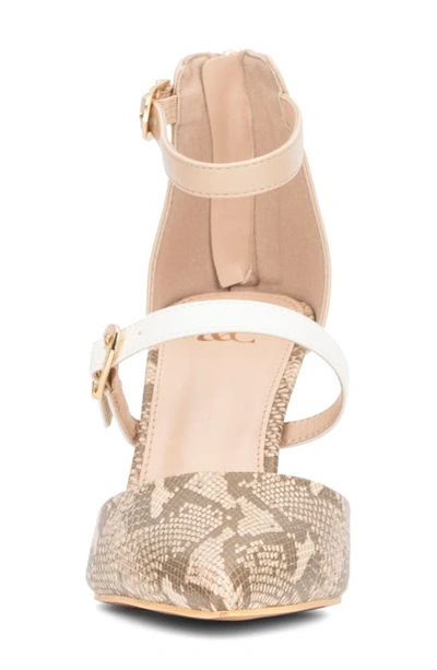 New York And Company Jaelynn Pointed Toe Pump In Nude