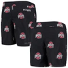 COLUMBIA YOUTH COLUMBIA BLACK OHIO STATE BUCKEYES BACKCAST PRINTED OMNI-SHADE SHORTS