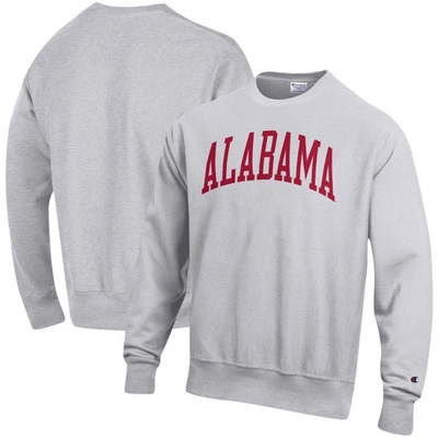 Champion Heathered Gray Alabama Crimson Tide Arch Reverse Weave Pullover Sweatshirt