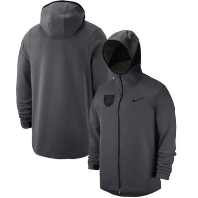 Nike Anthracite Army Black Knights Tonal Showtime Full-zip Hoodie