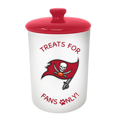 The Memory Company Tampa Bay Buccaneers Pet Treat Canister In White