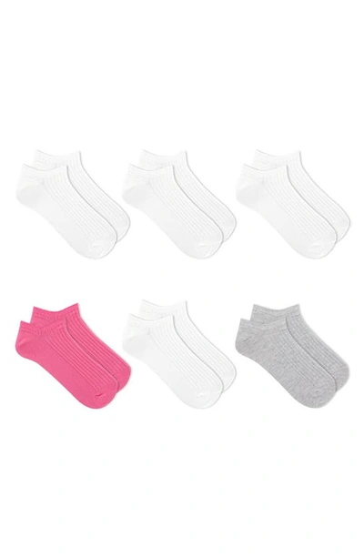 K. Bell Socks 6-pack Assorted No-show Socks In White Black Pink