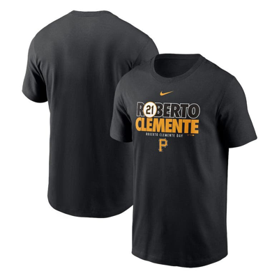 Nike Dressing Gownrto Clemente Black Pittsburgh Pirates Commemorative T-shirt