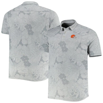 Tommy Bahama Men's  Gray Cleveland Browns Big And Tall Miramar Blooms Polo Shirt