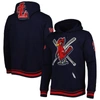 Pro Standard Navy St. Louis Cardinals Mash Up Logo Pullover Hoodie In Navy