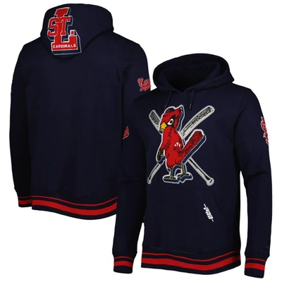 Pro Standard Navy St. Louis Cardinals Mash Up Logo Pullover Hoodie