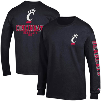 Champion Black Cincinnati Bearcats Team Stack Long Sleeve T-shirt