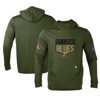LEVELWEAR LEVELWEAR OLIVE ST. LOUIS BLUES THRIVE TRI-BLEND PULLOVER HOODIE