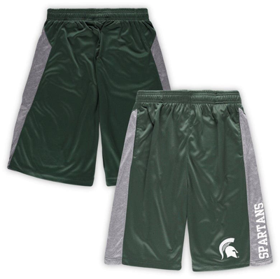 Profile Men's Green Michigan State Spartans Big And Tall Textured Shorts
