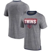 Fanatics Branded Heathered Gray Minnesota Twins Iconic Team Element Speckled Ringer T-shirt In Heather Gray
