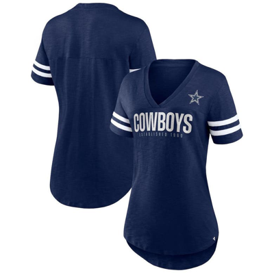 Fanatics Branded Navy Dallas Cowboys Speed Tested V-neck T-shirt In Blue