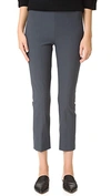 Vince Stitch Front Seam Legging Pants In Dark Gray