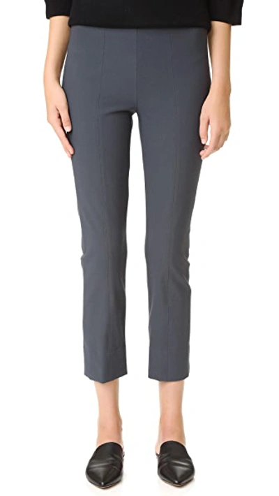 Vince Stitch Front Seam Legging Pants In Dark Gray