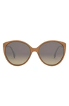 Fendi Fine 59mm Cat Eye Sunglasses In Amber