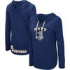 Colosseum Navy Navy Midshipmen My Lover Long Sleeve Hoodie T-shirt In Navy