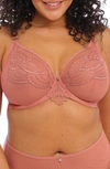 Elomi Priya Full Figure Underwire Plunge Bra In Rose Gold