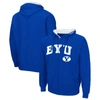 Colosseum Men's Byu Cougars Arch Logo 3.0 Full-zip Hoodie In Royal