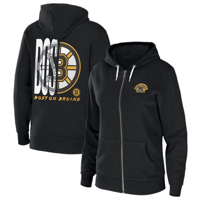 Wear By Erin Andrews Black Boston Bruins Sponge Fleece Full-zip Hoodie