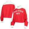 GAMEDAY COUTURE GAMEDAY COUTURE RED OHIO STATE BUCKEYES MAKE IT A MOCK SPORTY PULLOVER SWEATSHIRT