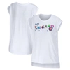 Wear By Erin Andrews White Chicago Cubs Greetings From T-shirt In White