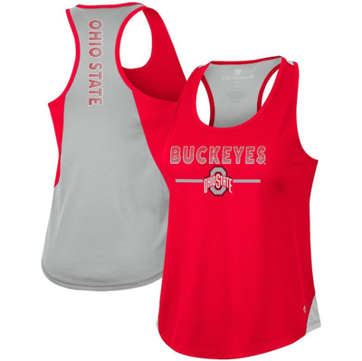 Colosseum Scarlet Ohio State Buckeyes Sachs 2-hit Scoop Neck Racerback Tank Top