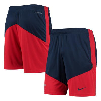 Nike Men's  Navy, Red Ole Miss Rebels Performance Player Shorts In Navy,red