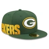 NEW ERA NEW ERA GREEN GREEN BAY PACKERS SIDE SPLIT 59FIFTY FITTED HAT