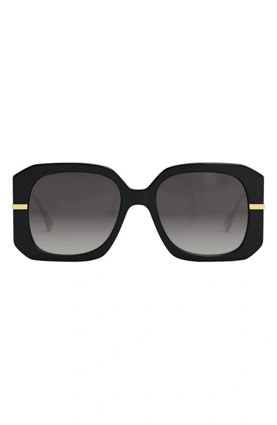 Fendi Graphy Sunglasses In Black/gray Gradient