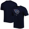 New Era Navy Tennessee Titans Combine Authentic Ball Logo T-shirt In Navy