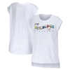 Wear By Erin Andrews White Pittsburgh Steelers Greetings From Muscle T-shirt In White