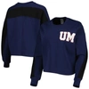Gameday Couture Navy Michigan Wolverines Back To Reality Colorblock Pullover Sweatshirt In Navy