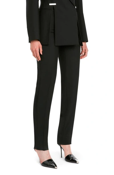 Alexander Mcqueen Pleated High-waisted Cigarette Trousers In Black